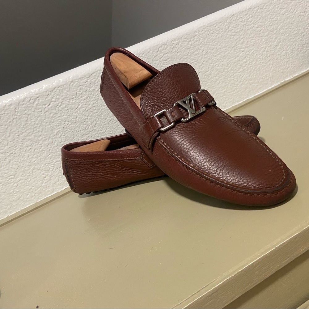 Louis Vuitton Brown Leather Loafers